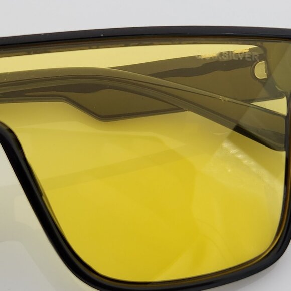 Quiksilver Shield Sunglasses Black Frame Yellow Tint Night Driving Shield Q5 - Picture 11 of 12